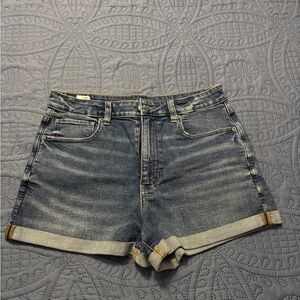 American Eagle Dark Denim Blue Women's Shorts